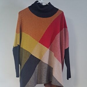 Joseph Colorblock Turtleneck Sweater